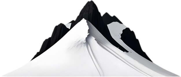 PSD clipart della silhouette di montagna