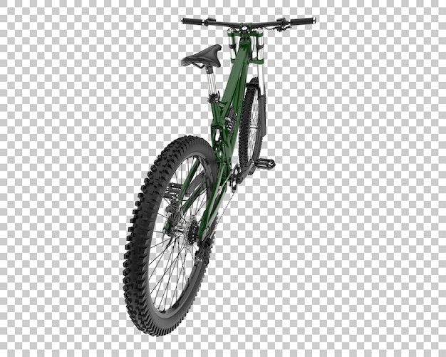 Mountainbike geïsoleerd op transparante achtergrond 3d-rendering illustratie