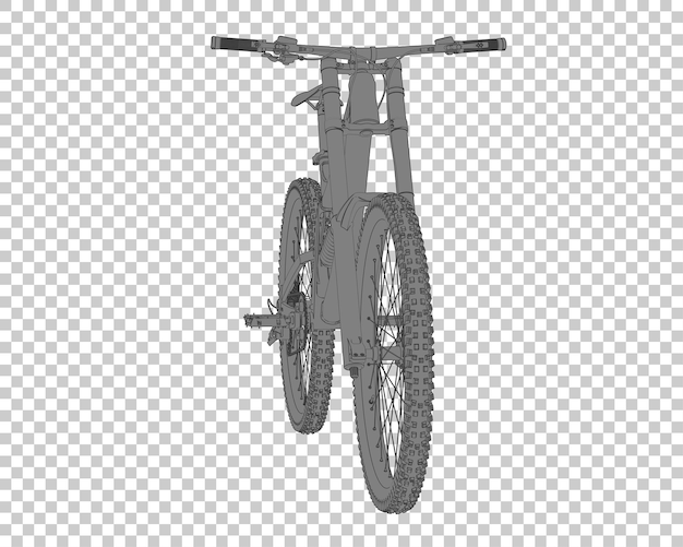 PSD mountainbike geïsoleerd op transparante achtergrond 3d-rendering illustratie