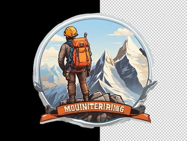 PSD mountaineering avontuur sticker