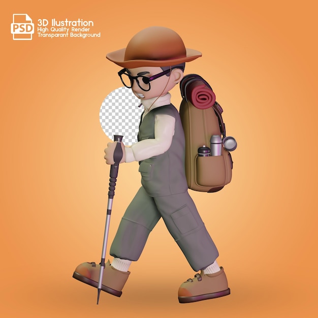 a mountaineers carrying bags and wearing goggles