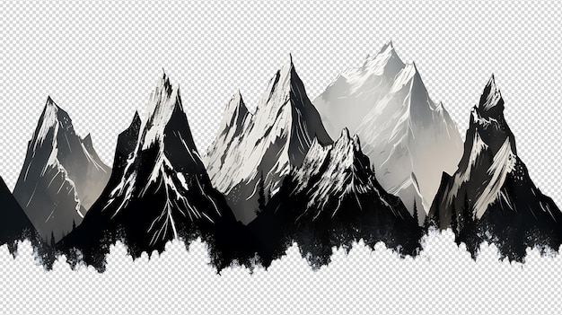 Mountains isolated on transparent background