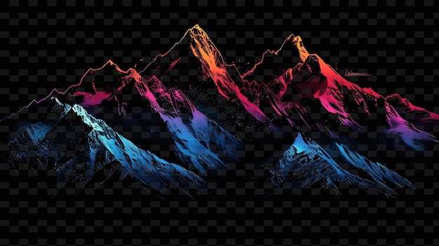 PSD the mountains of the rainbow