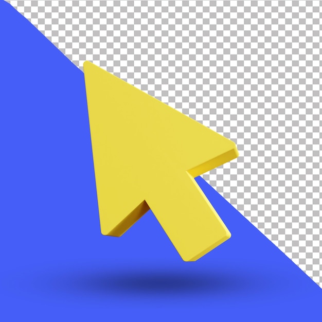 Mouse arrow cursor 3d render icon
