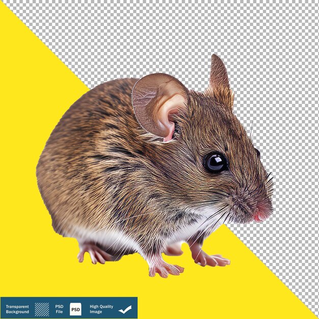 PSD mouse isolated on white background transparent background png psd