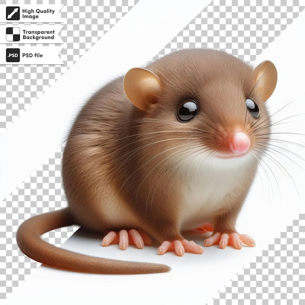 PSD a mouse that is on a white background with a black square on the bottom