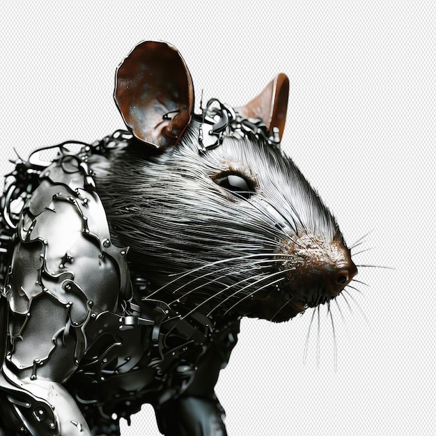 PSD mouse wearing armor