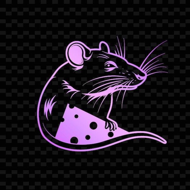 PSD a mouse with a shirt that says mouse on it