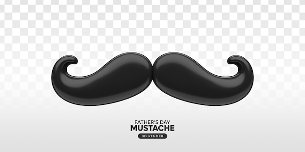 PSD moustache 3d render