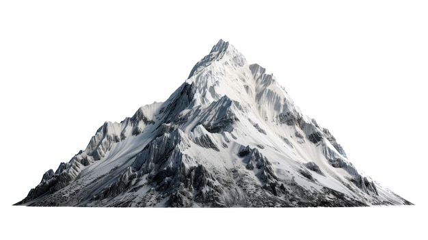 PSD moutain isolated on transparent background snowy peaks