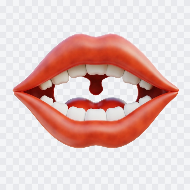 PSD 입 3d 일러스트레이션