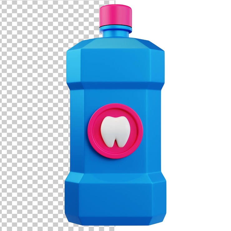 PSD mouthwash 3d illustration