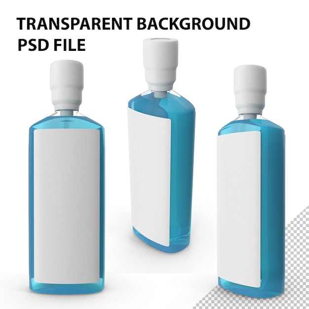 PSD mouthwash blank blue png