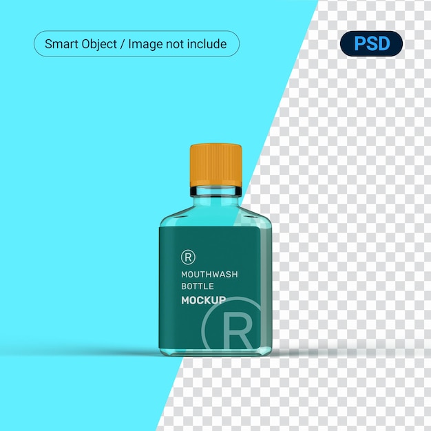 PSD mouthwash bottle mockup