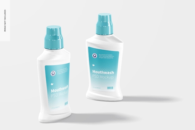 Mouthwash Bottles Mockup