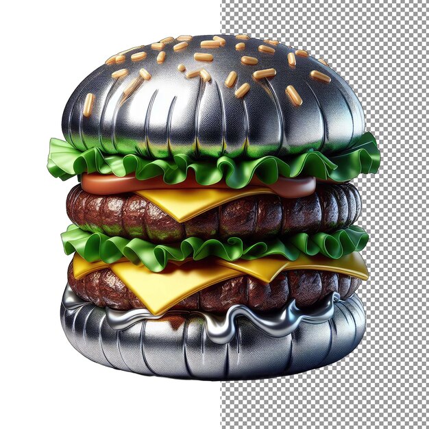 Mouthwatering 3d burger delight