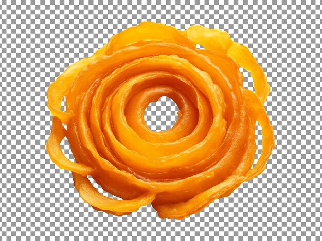 Mouthwatering sweet jalebi dish isolated on transparent background