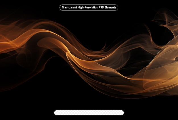 PSD movement of golden horizontal lines of a transparent wave background