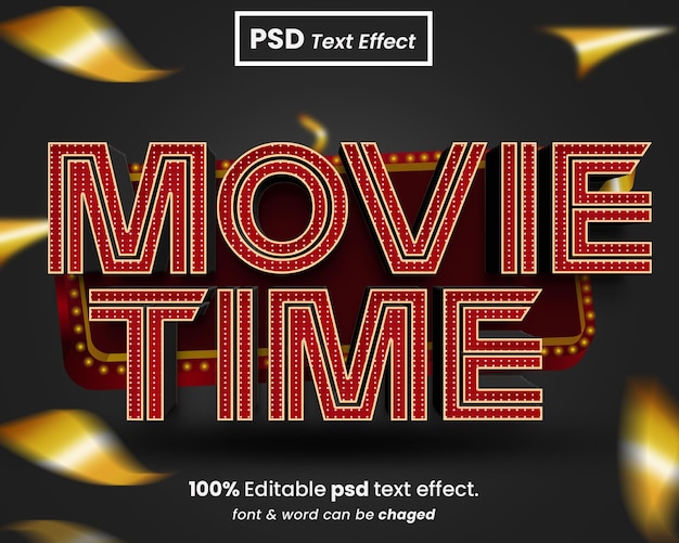PSD effetto testo 3d del film
