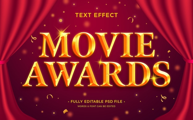 PSD movie award text effect