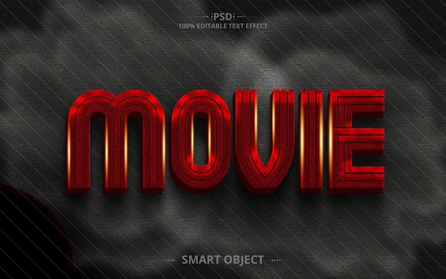 Movie best editable text effect design