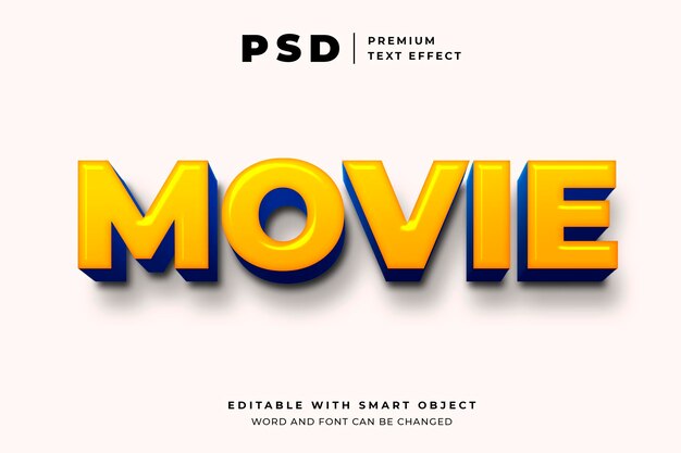 Movie modern editable text effect