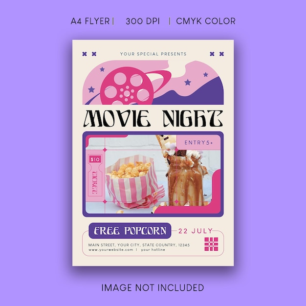 PSD movie night flyer