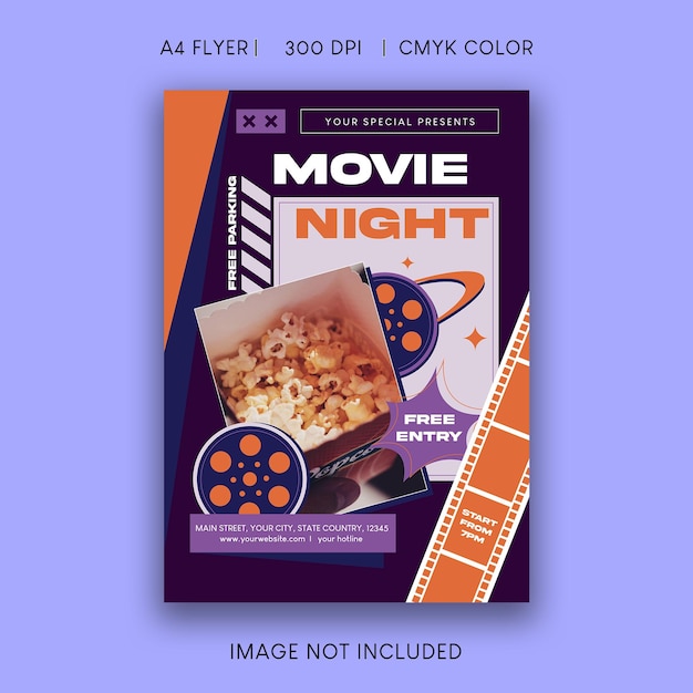 PSD movie night flyer