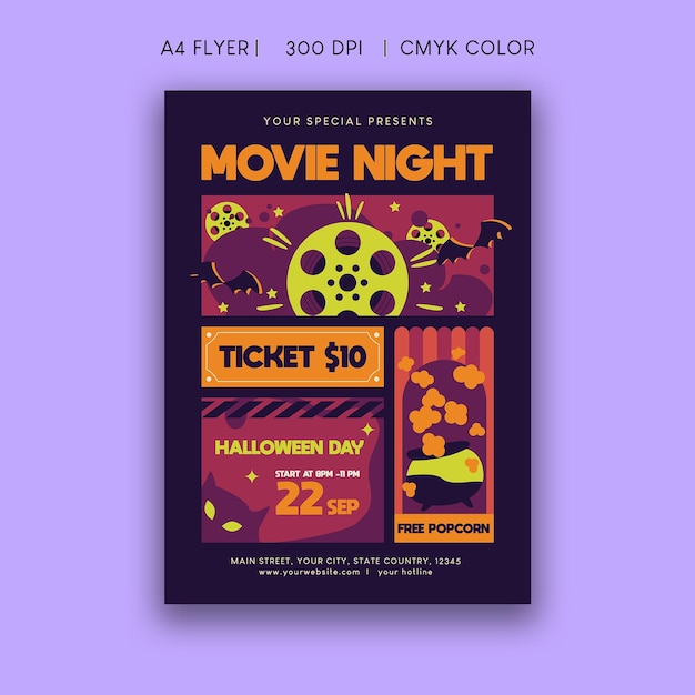 Movie night flyer