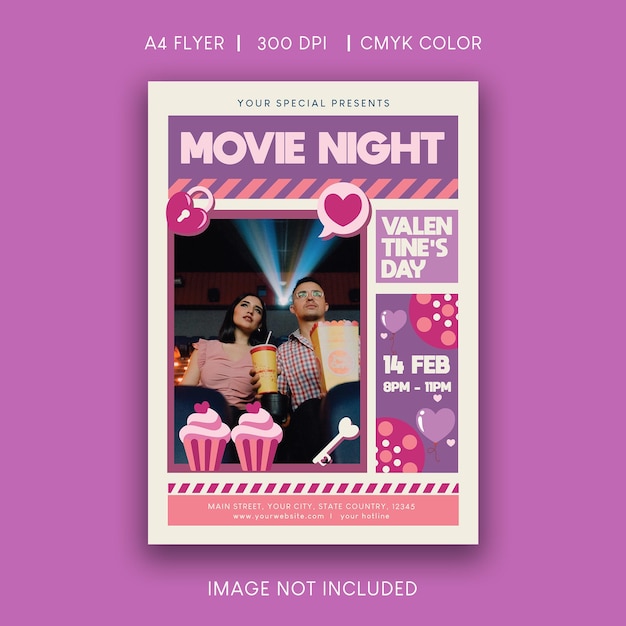 PSD movie night flyer