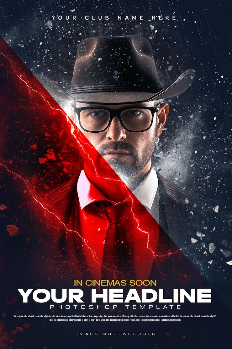 PSD movie poster design template