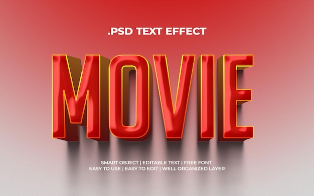 Premium PSD | Movie psd text effect