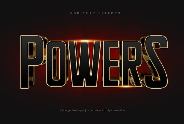 PSD movie style text effect psd