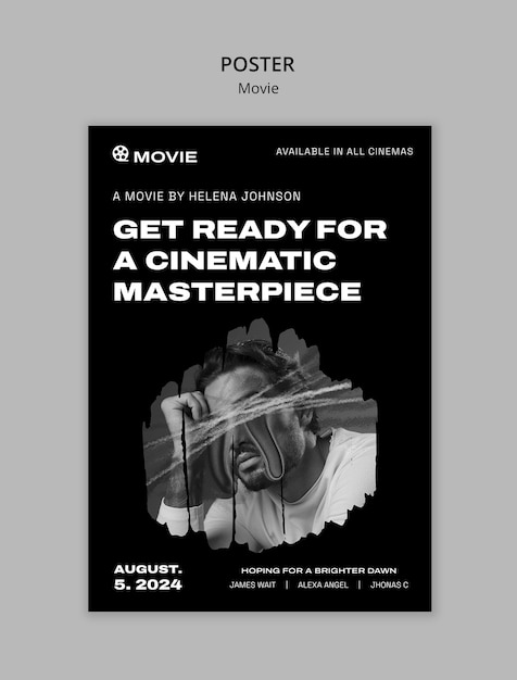 PSD movie template design