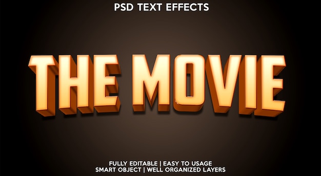 PSD the movie text effect template