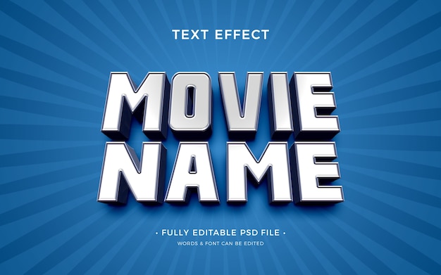 PSD movie text effect