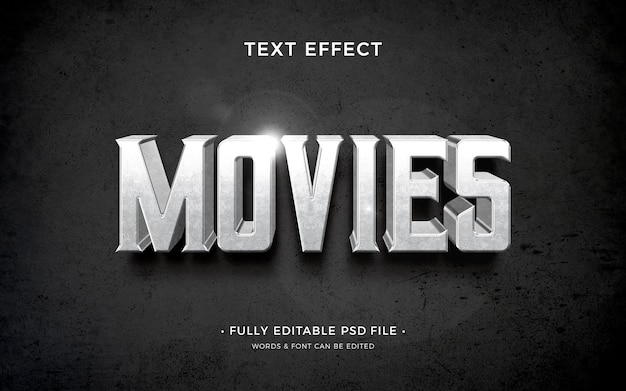 PSD movie text effect