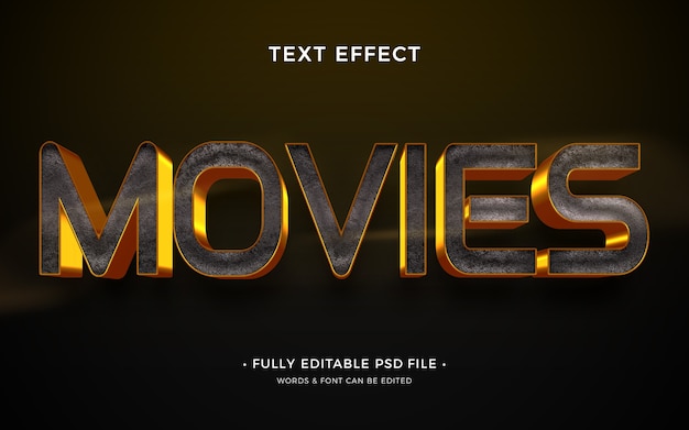 PSD movie text effect