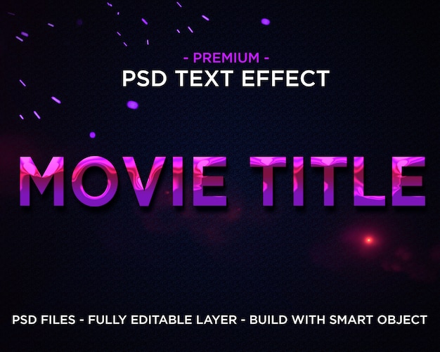 PSD movie tittle premium 3dテキスト効果