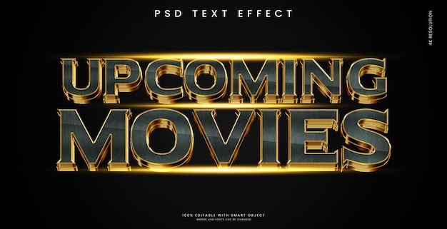 PSD effetto testo 3d in stile film