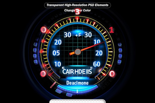 PSD fondo in movimento del tachimetro dell'auto e del tachometro