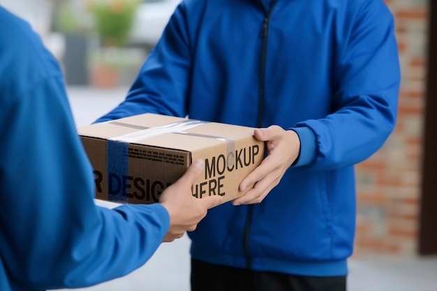 PSD moving box mockup design