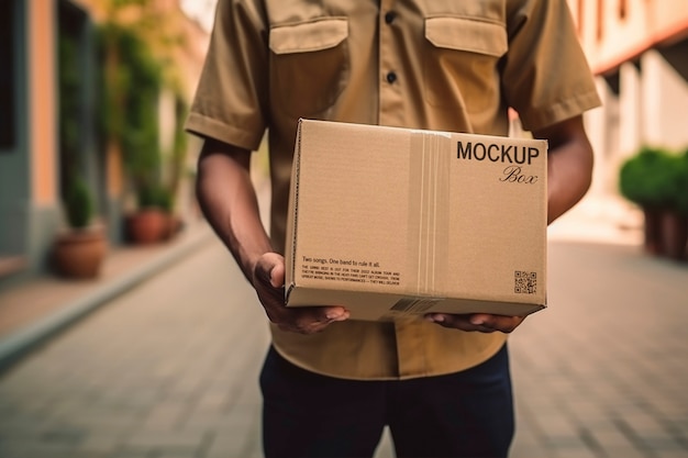 Moving box mockup design