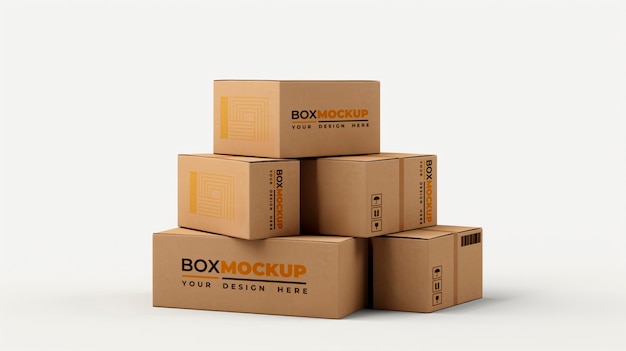 PSD moving box mockup