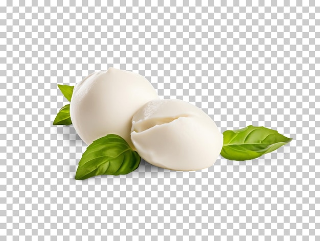 Mozzarella isolata su sfondo trasparente png psd