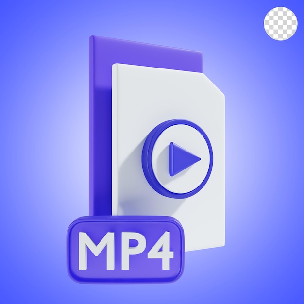 PSD mp4-bestandspictogram