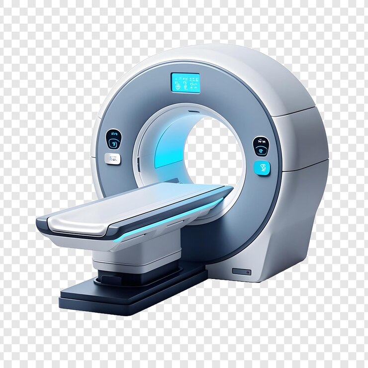 PSD mri machine isolated on transparent background