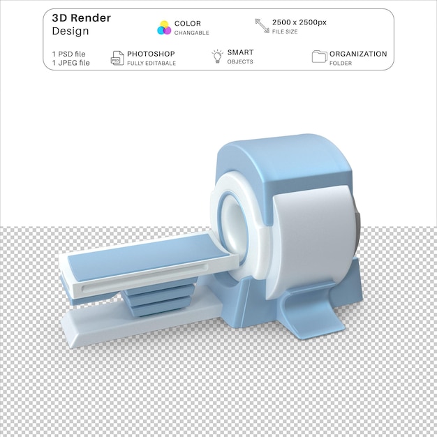 PSD mri-scanner 3d-modellering psd-bestand