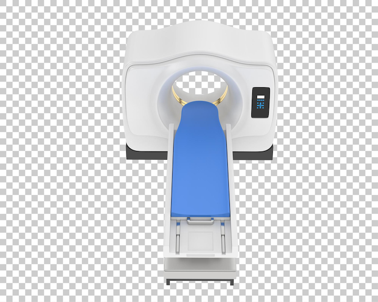 PSD mri scanner on transparent background 3d rendering illustration