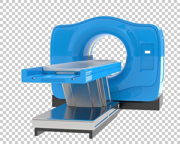 透明な背景の3dレンダリングイラストのMRIスキャナー